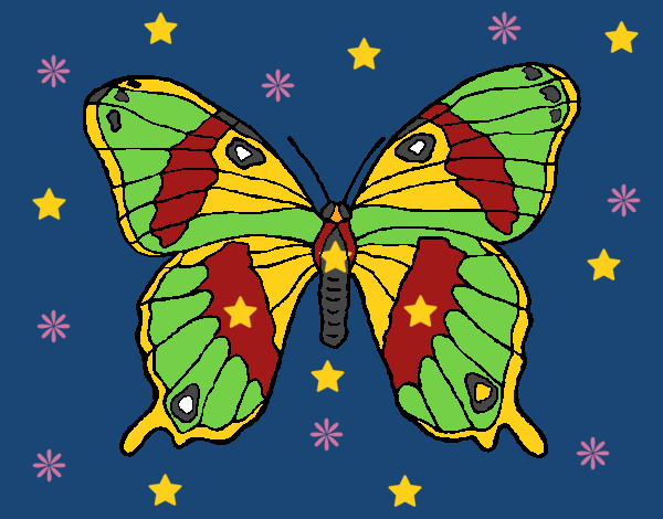 Dibujo Mariposa silvestre pintado por linda423