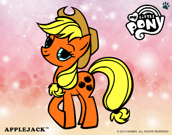 Dibujo Applejack pintado por toychica1