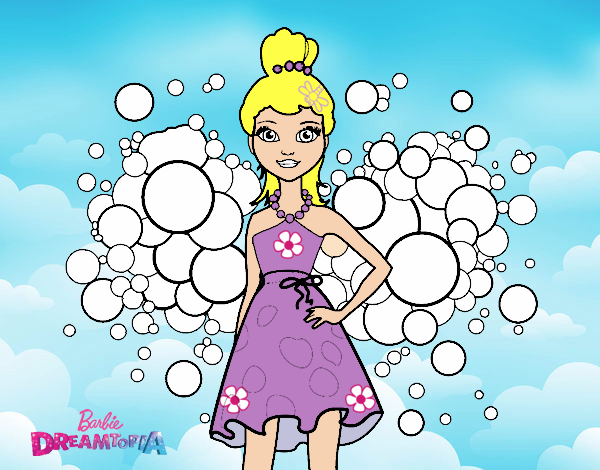 Dibujo Barbie Princesa Rosa pintado por fernamda