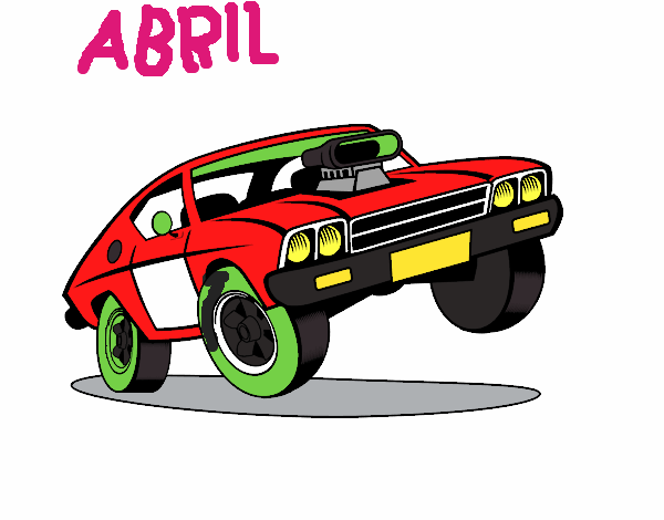 Dibujo Coche muscle car pintado por abril2303