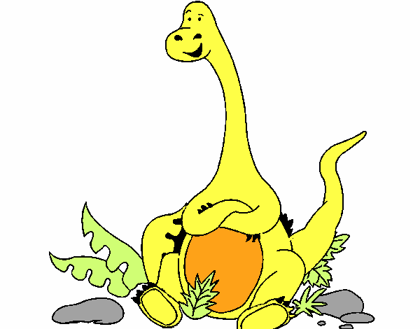 Dibujo Diplodocus sentado pintado por dominick06