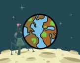 Dibujo El planeta tierra pintado por luismito