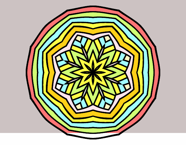 Dibujo Mandala cenital pintado por LUISA213