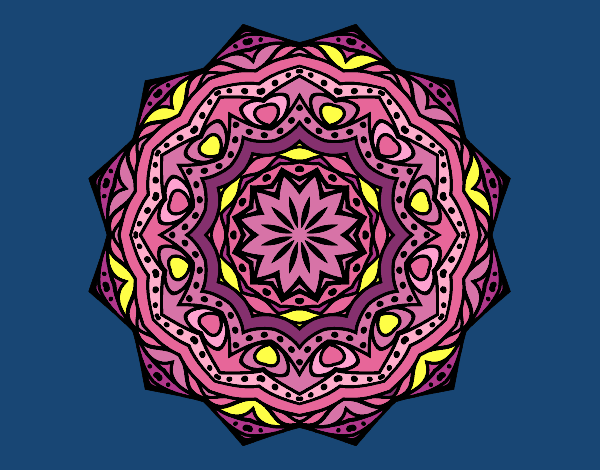 Dibujo Mandala con estratos pintado por PINCEL
