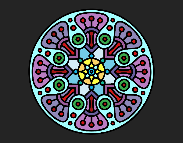 Dibujo Mandala crop circle pintado por queyla