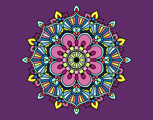 Dibujo Mandala destello floral pintado por PINCEL