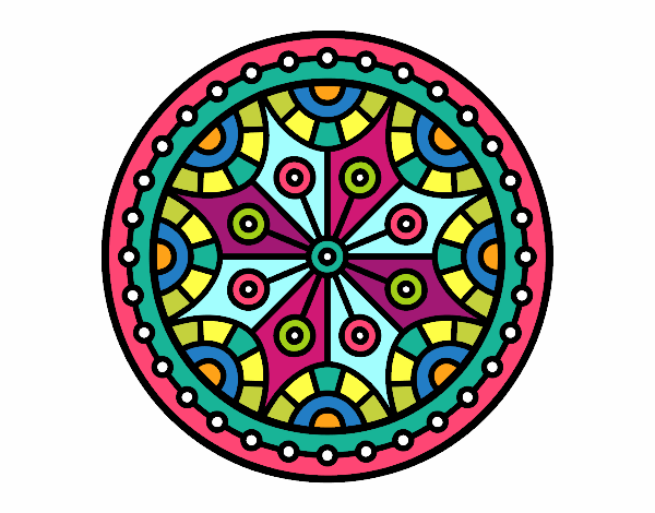 Dibujo Mandala equilibrio mental pintado por Eliana23