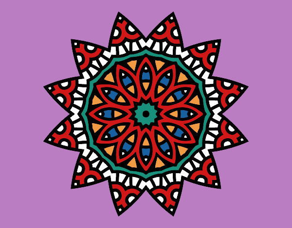 Dibujo Mandala estrella pintado por Ambarella