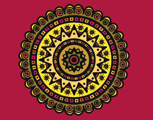 Dibujo Mandala étnica pintado por PINCEL