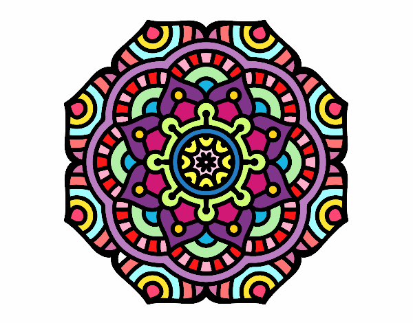 Dibujo Mandala flor conceptual pintado por akeelah1