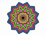 Dibujo Mandala flor de girasol pintado por estrellado