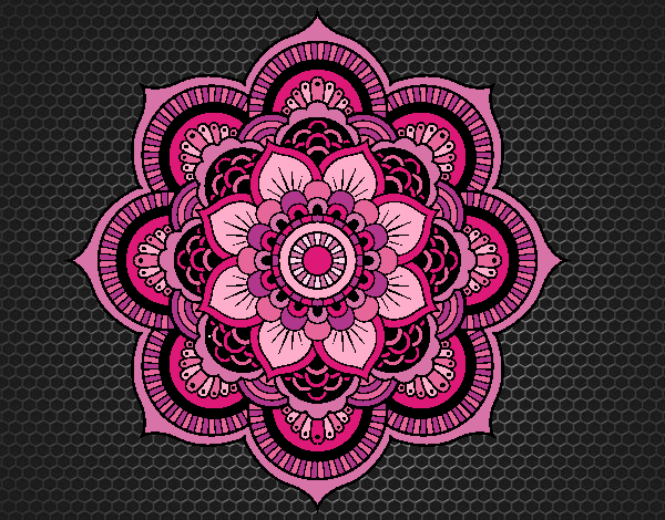 Dibujo Mandala flor oriental pintado por Finys