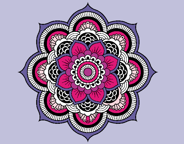 Dibujo Mandala flor oriental pintado por Ambarella