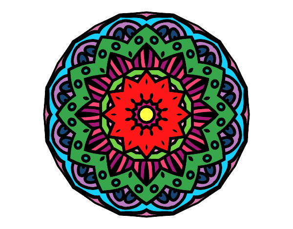 Dibujo Mandala modernista pintado por akeelah1