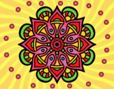 Dibujo Mandala mundo árabe pintado por estrellado