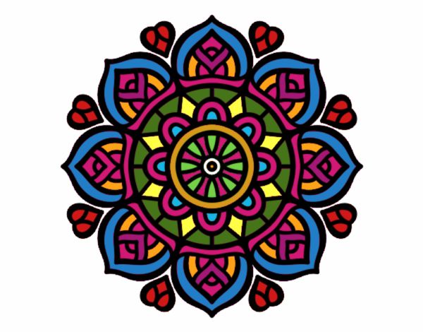 Dibujo Mandala para la concentración mental pintado por Altaluz