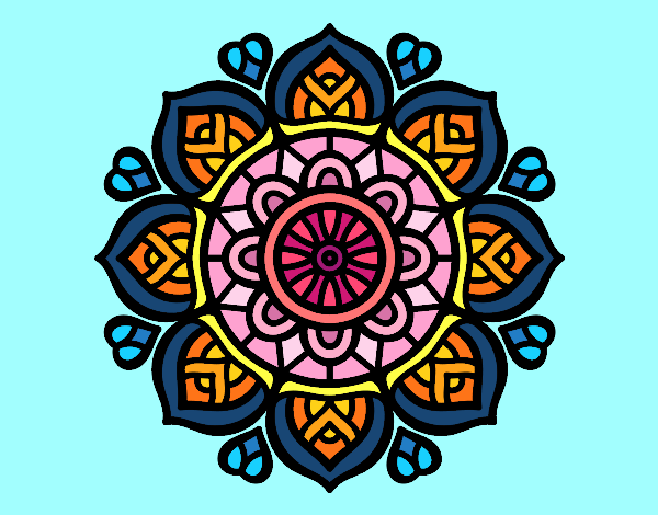 Dibujo Mandala para la concentración mental pintado por FreeSpirit