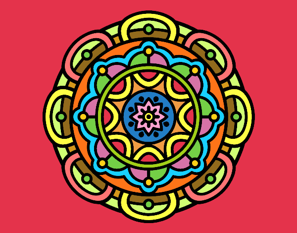 Dibujo Mandala para la relajación mental pintado por gustavo1