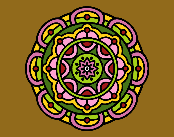 Dibujo Mandala para la relajación mental pintado por Ambarella