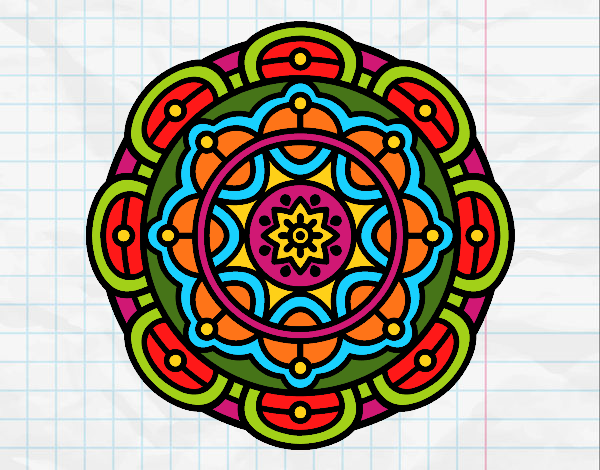 Dibujo Mandala para la relajación mental pintado por TheProPain