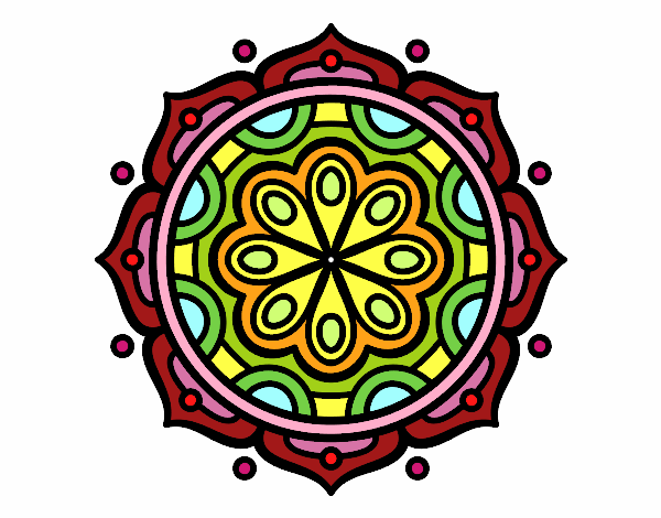 Dibujo Mandala para meditar pintado por 2AMARILLO4