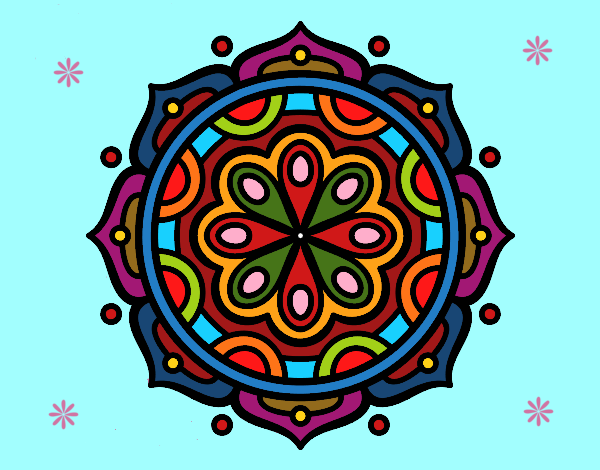 Dibujo Mandala para meditar pintado por nirvanna