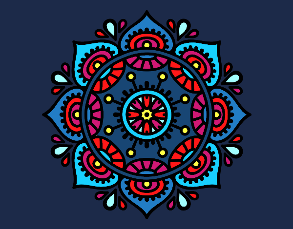 Dibujo Mandala para relajarse pintado por blanca