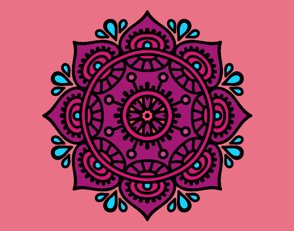 Dibujo Mandala para relajarse pintado por amalia