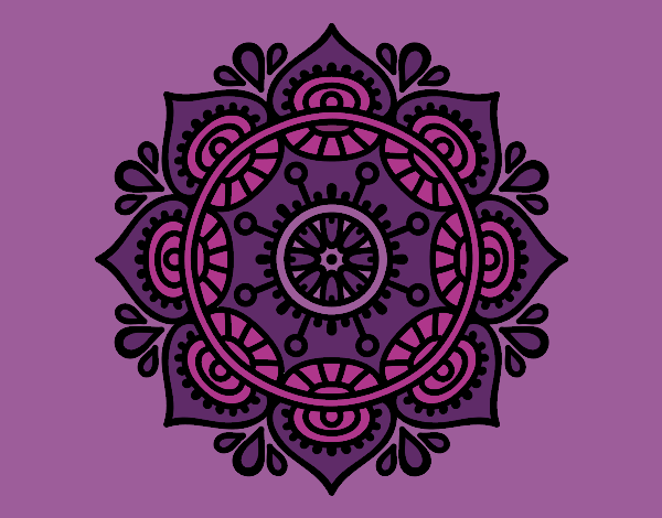 Dibujo Mandala para relajarse pintado por amalia