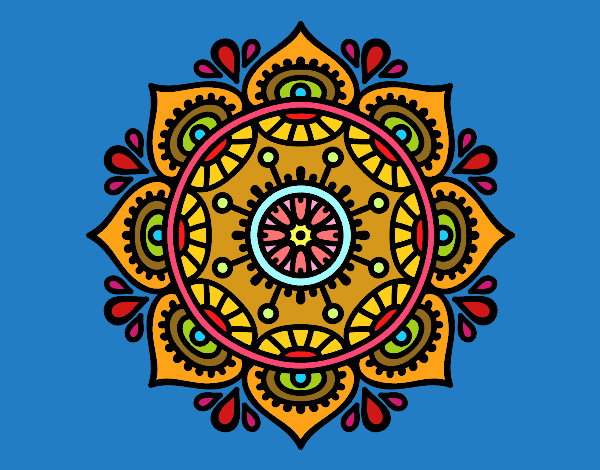 Dibujo Mandala para relajarse pintado por FreeSpirit