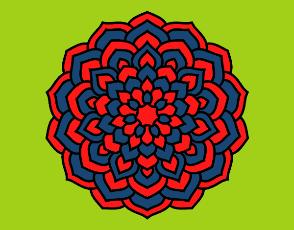 Dibujo Mandala pétalos de flor pintado por josete37