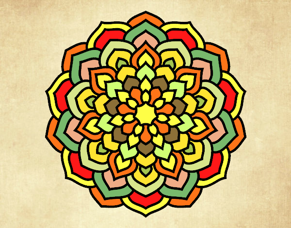 Dibujo Mandala pétalos de flor pintado por Maraly51