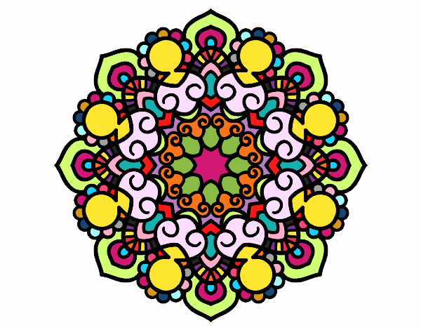 Dibujo Mandala reunión pintado por Kassy04