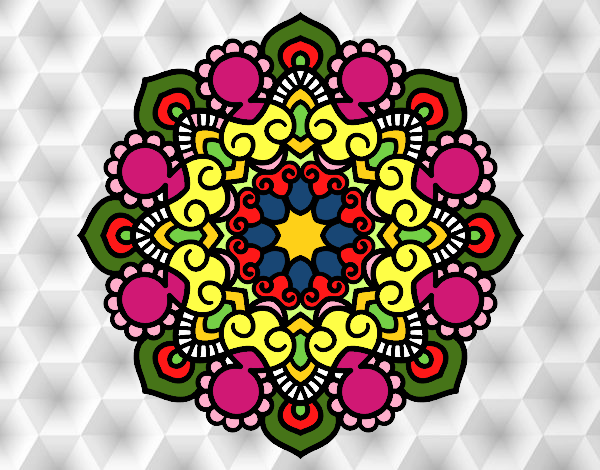 Dibujo Mandala reunión pintado por luisa-capi