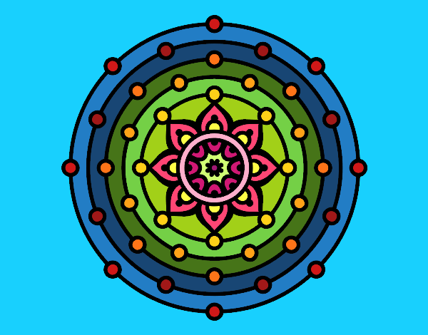 Dibujo Mandala sistema solar pintado por FreeSpirit