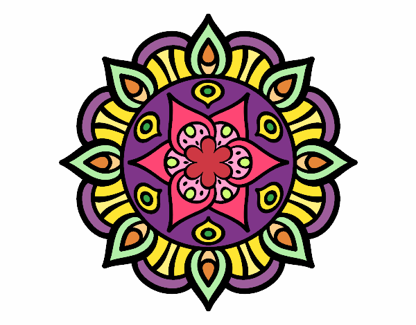 Dibujo Mandala vida vegetal pintado por Chefany