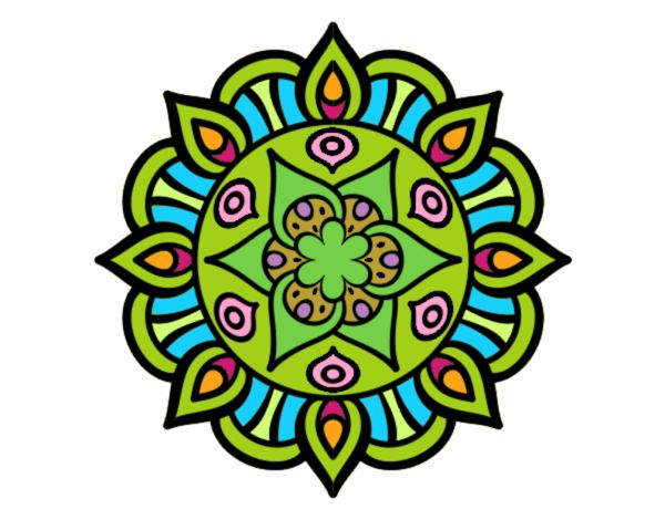 Dibujo Mandala vida vegetal pintado por Altaluz