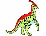 Dibujo Parasaurolofus con rayas pintado por dominick06
