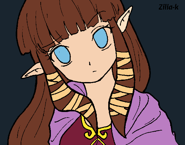 Dibujo Princesa Zelda pintado por Noe017