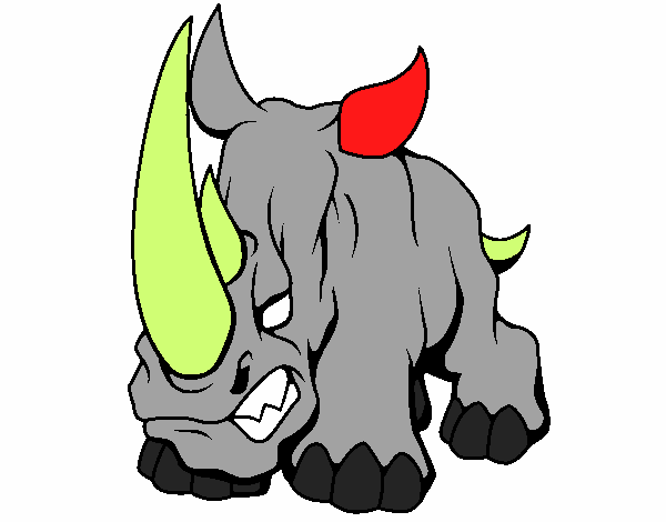 Dibujo Rinoceronte II pintado por dominick06