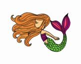 Dibujo Sirena flotando pintado por Michell10