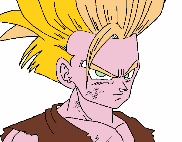 Dibujo Son Gohan pintado por monke