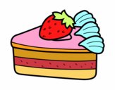Dibujo Tarta de fresas pintado por dominick06