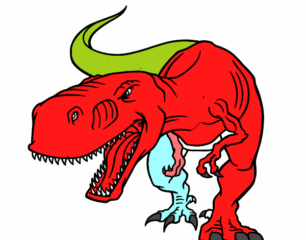 Dibujo Tiranosaurio Rex enfadado pintado por dominick06
