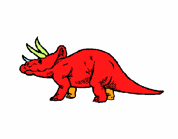 Dibujo Triceratops pintado por dominick06