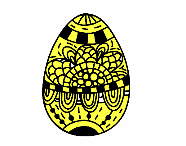 Dibujo Un huevo de Pascua floral pintado por dominick06