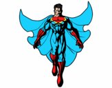 Dibujo Un Super héroe volando pintado por dominick06