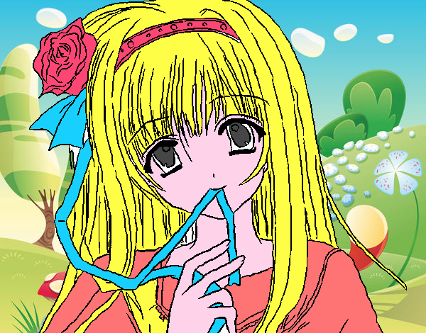 Dibujo Chica anime pintado por kasaneblue