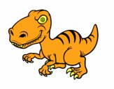 Dibujo Dinosaurio velociraptor pintado por yord