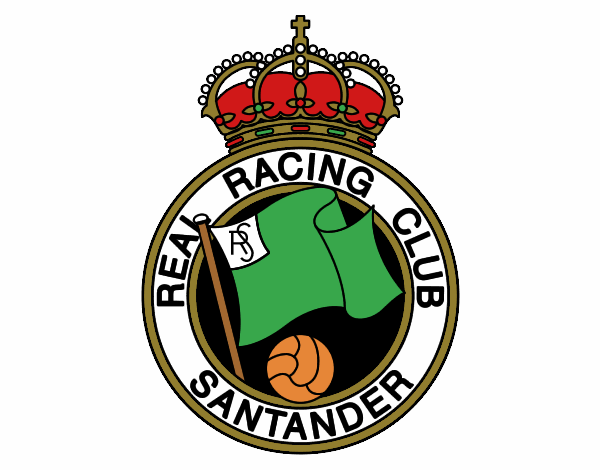 Dibujo Escudo del Real Racing Club de Santander pintado por alejoparra